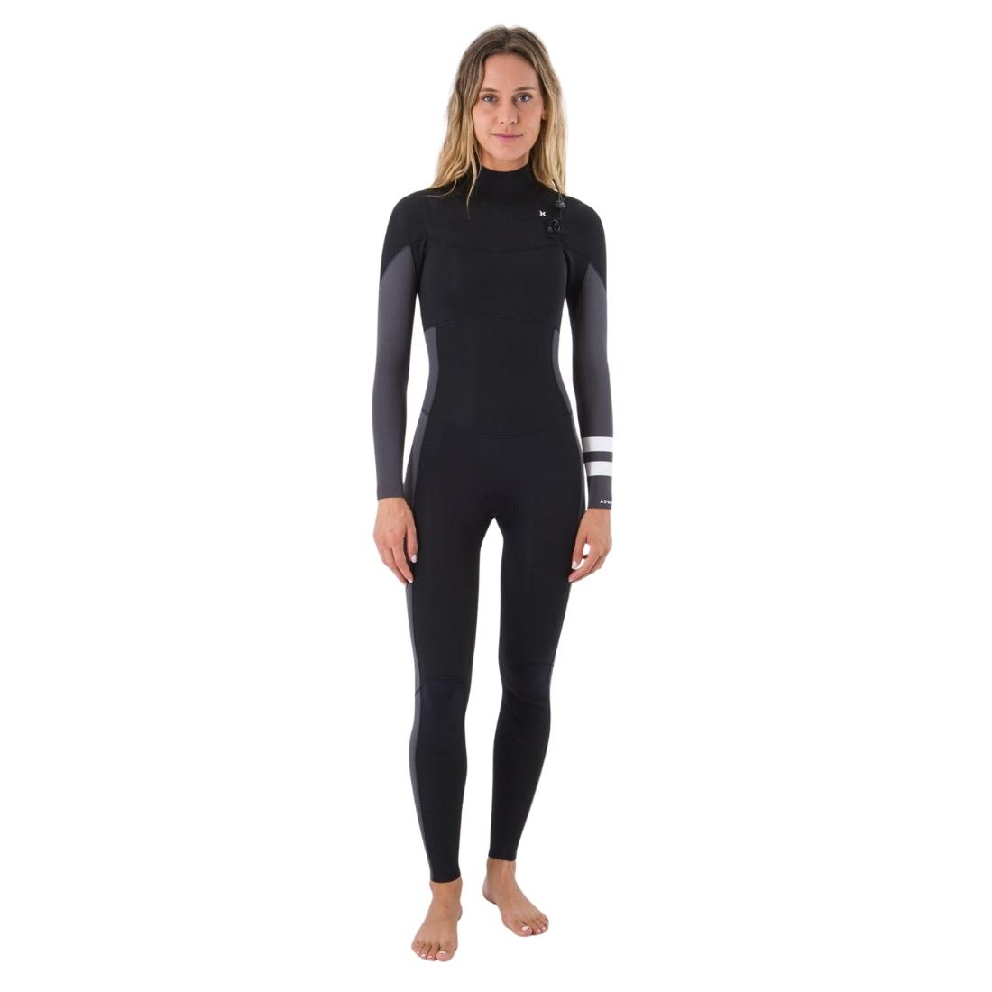 Hurley Womens Advantage 4/3mm Chest Zip Full Wetsuit - Black - Womens Full Length Wetsuit by Hurley