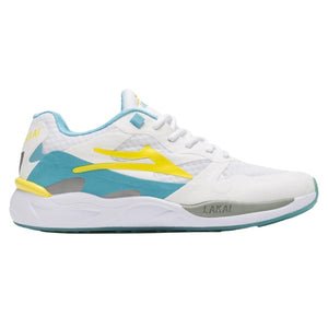 Lakai Evo 2.0 Shoes - White/Teal Suede - Mens Running Shoes/Trainers by Lakai
