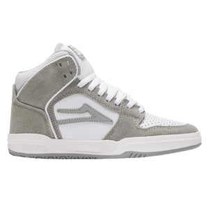 Lakai Telford Kids Skate Shoes - Light Grey Suede - Boys High Top Trainers by Lakai