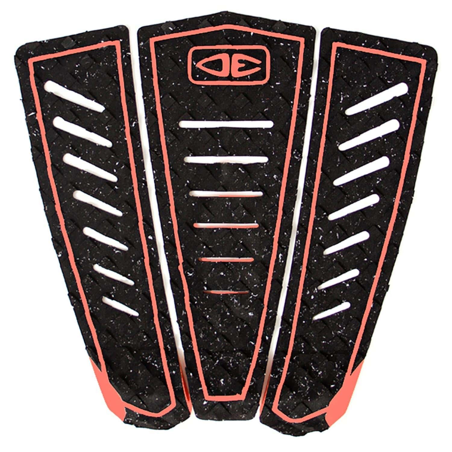 Ocean And Earth Kanoa Igarashi Pro Surfboard Tail Pad - Black/Coral - 3 Piece Tail Pad by Ocean and Earth