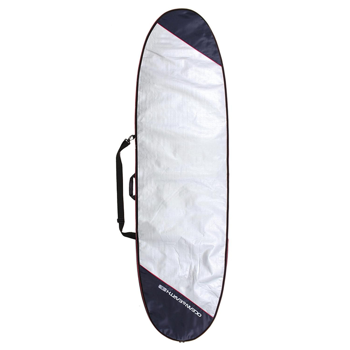 Ocean And Earth 9&#39;6 Barry Longboard Surfboard Bag Cover - Silver/Red - Surfboard Day Runner Bag/Cover by Ocean and Earth 9ft 6