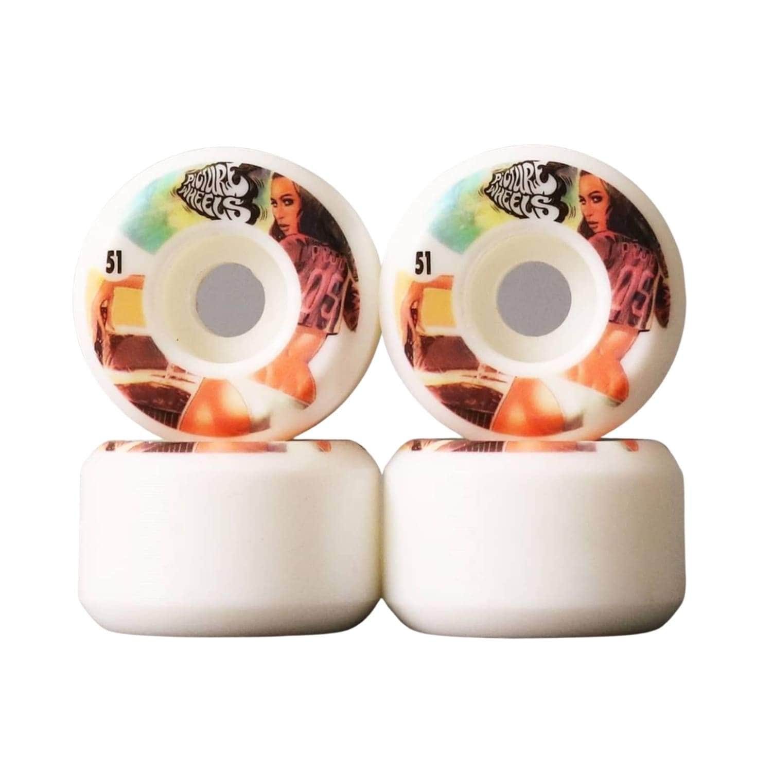 Picture Wheel Co Kung Fu Drifter Team Series 51mm Skateboard Wheels - The Look