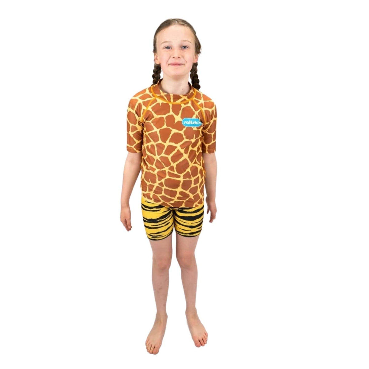 Saltskin Kids Rash Sun Vest - Giraffe - Kids UV Rash Vest by Saltskin