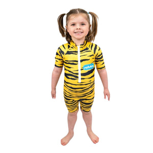 Saltskin Kids UV Shorty Sun Suit Tiger - Kids UV Rash Vest by Saltskin