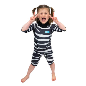 Saltskin Kids Zebra 2mm Shorty Spring Wetsuit - Zebra