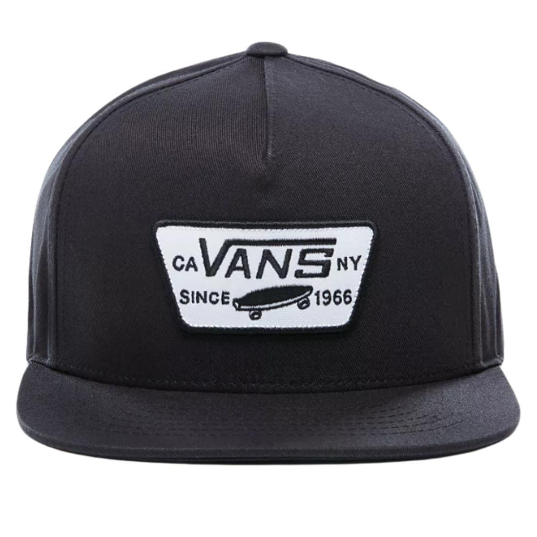 Vans Full Patch Snapback Cap - True Black - Snapback Cap by Vans One Size