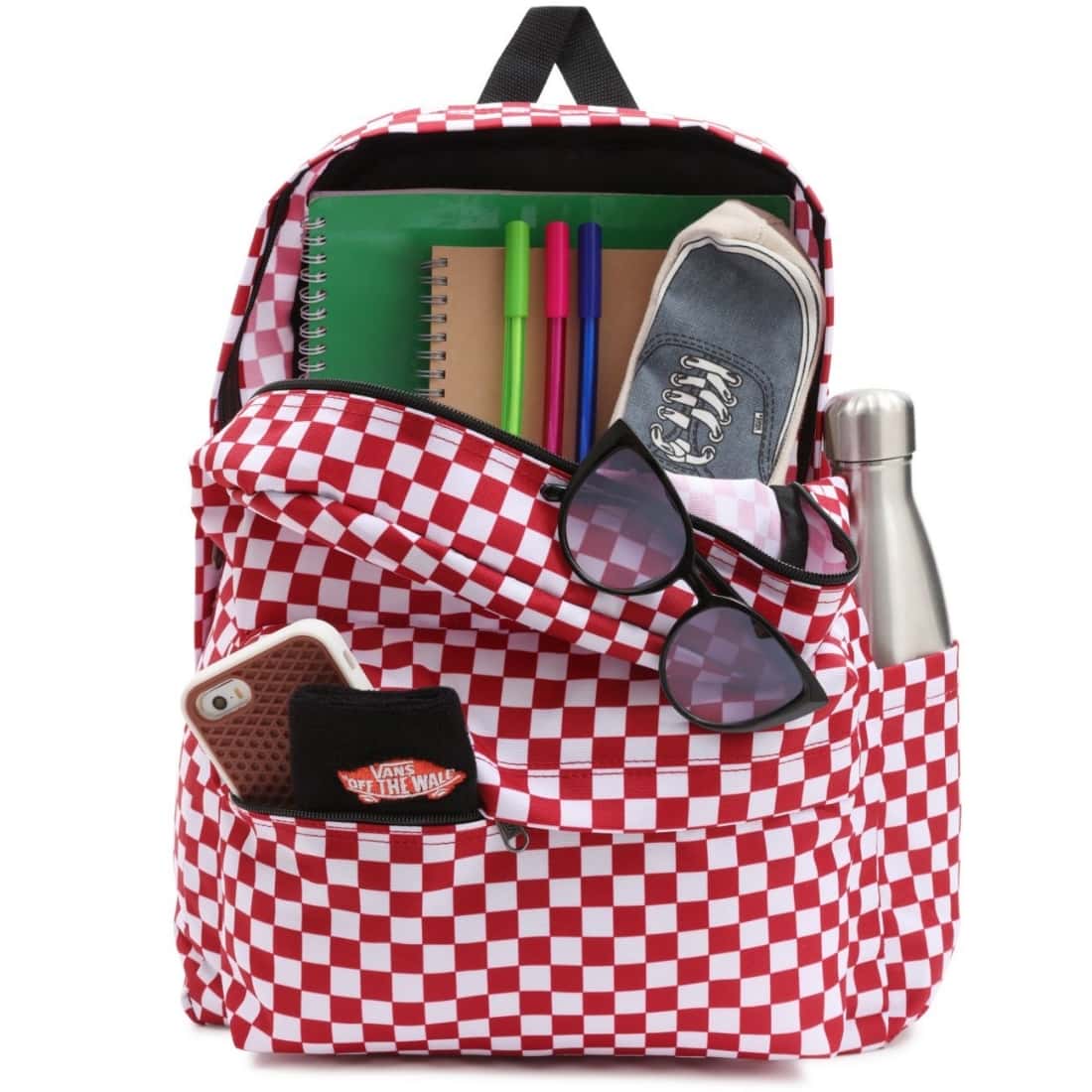Vans Old Skool Check Backpack - Chilli Pepper Checkerboard - Backpack by Vans 22L
