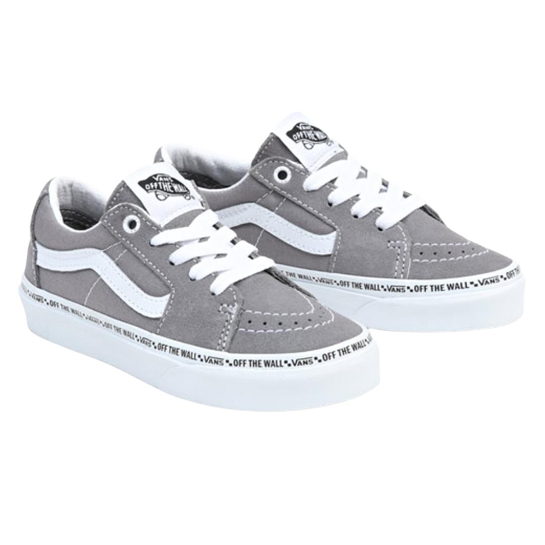 Vans Sk8-Low Kids Skate Shoes - Mini Vans Frost Grey - Boys Skate Shoes by Vans