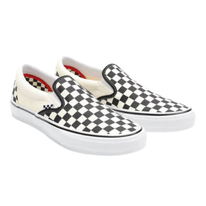 Vans Skate Slip-On (Checkerboard) - Black/Off White - Mens Slip On Trainers by Vans