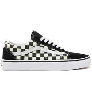 Vans Old Skool Skate Shoes - (Primary Check) Black/White - Mens Skate Shoes by Vans