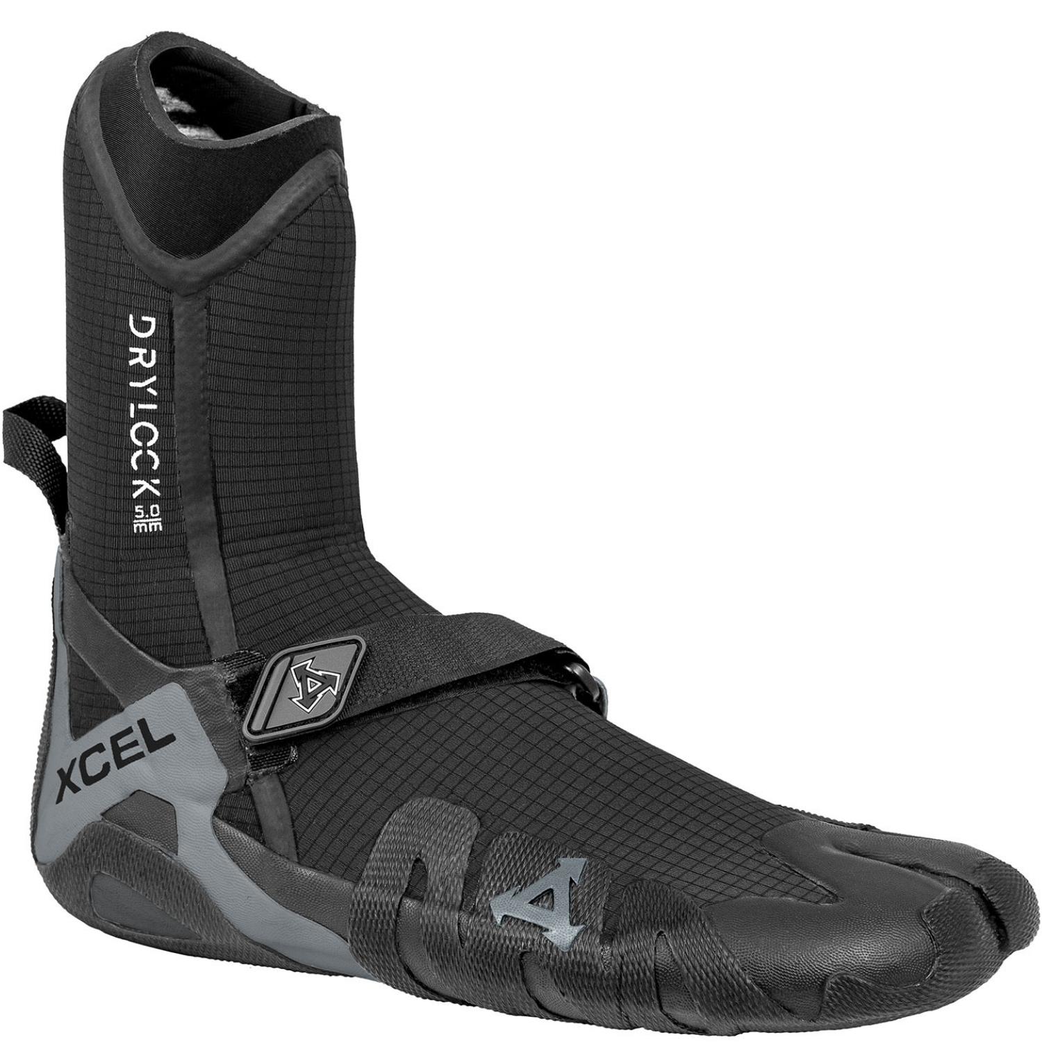 Xcel 5mm Drylock Split Toe Wetsuit Boots 2021/22 - Black - Split Toe Wetsuit Boots by Xcel