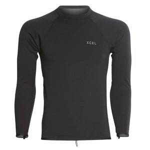Xcel Mens Insulate-X Thermal Longsleeve Rashvest - Black - Mens Thermal Rash Vest by Xcel