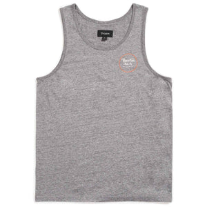 Brixton Wheeler Tank Top Vest - Heather Grey Henna Mens Surf Brand Vest/Tank Top by Brixton