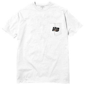 Hotel Blue Killer Pocket T-Shirt in White Mens Plain T-Shirt by Hotel Blue