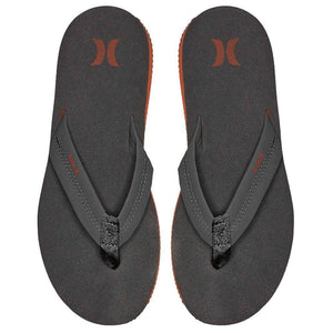 Hurley Lunar Sandal - Dark Grey Mens Flip Flops by Hurley