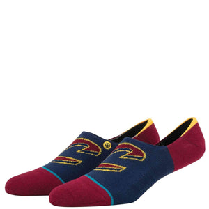 Stance NBA Arena Cavs Invisible Low Socks in Burgundy Mens Low/Ankle Socks by Stance