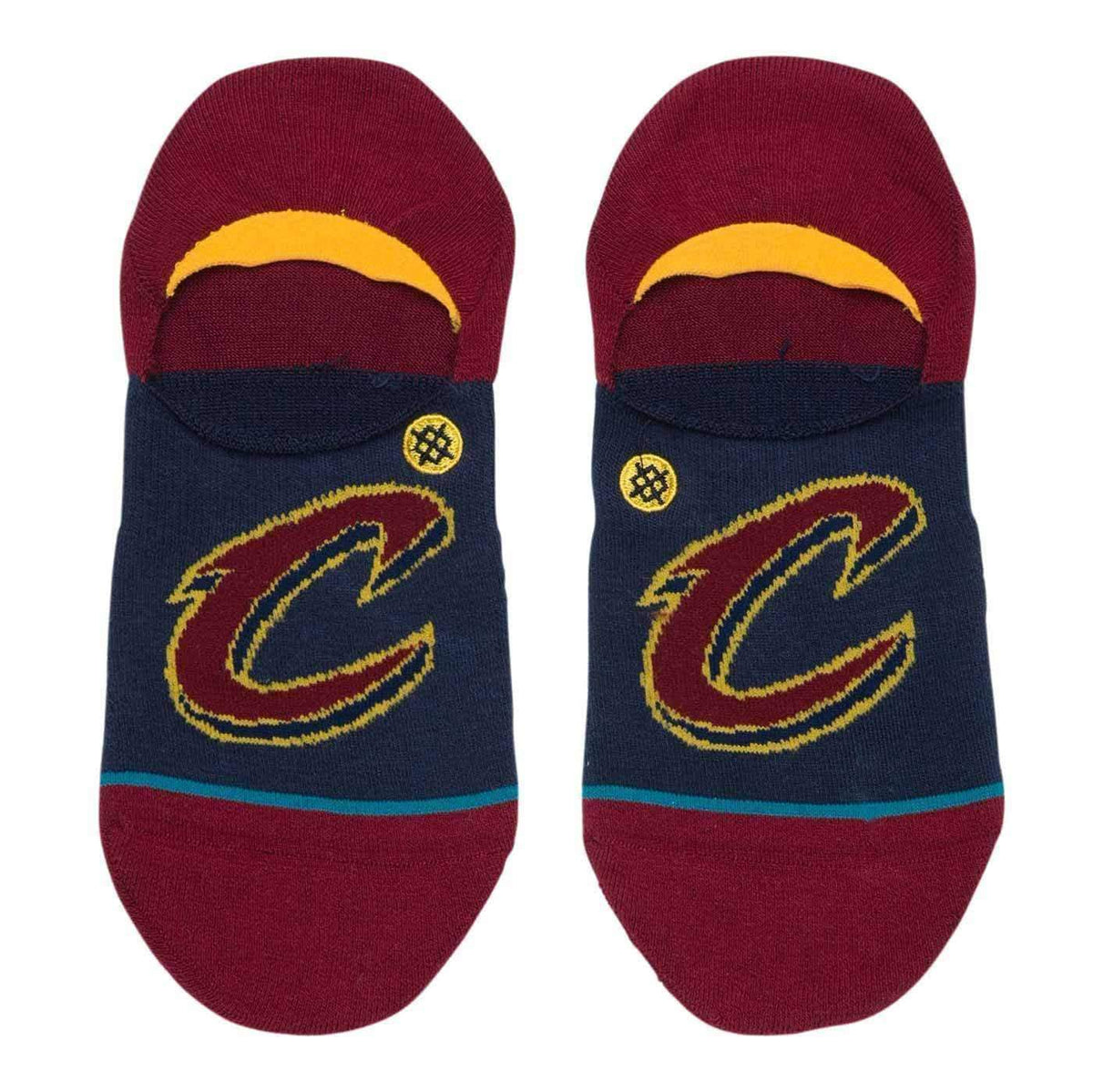 Stance NBA Arena Cavs Invisible Low Socks in Burgundy Mens Low/Ankle Socks by Stance