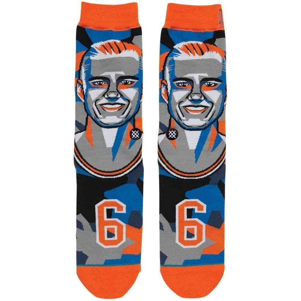 Stance NBA Future Legends Mosaic Porzingis Basketball Socks in Orange Mens Crew Length Socks by Stance