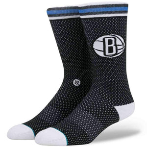 Stance NBA Nets Jersey Socks in Black Mens Crew Length Socks by Stance