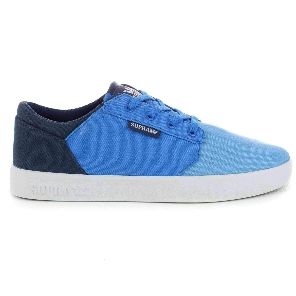Supra Youths Yorek Low Shoes in Blue Fade White - Boys Skate Shoes by Supra