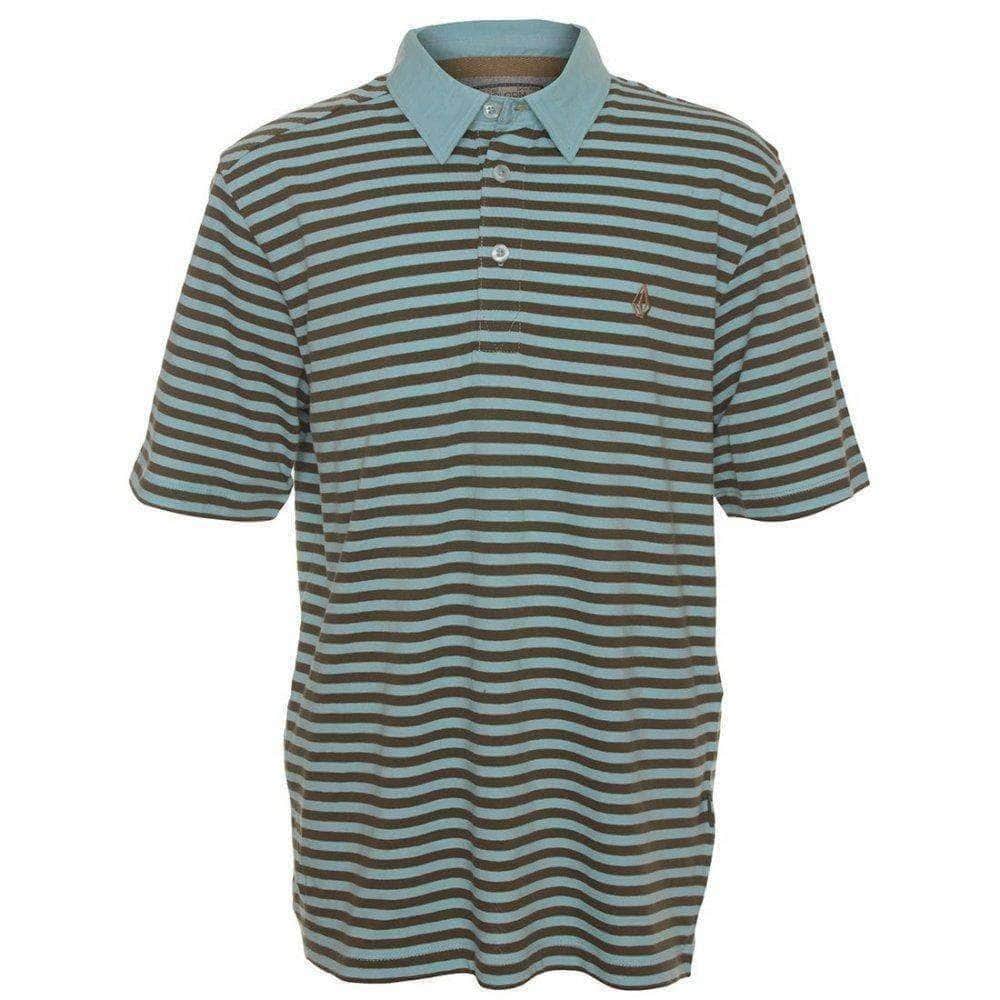 Volcom Kids Wowzer Stripe Polo Shirt in Light Blue - Boys Polo Shirt by Volcom