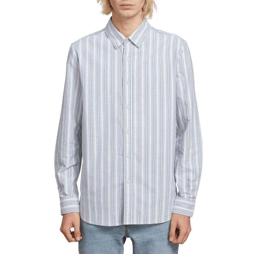 Volcom Vert Toner Long Sleeve Shirt - Wrecked Indigo - Mens Casual Shirt by Volcom