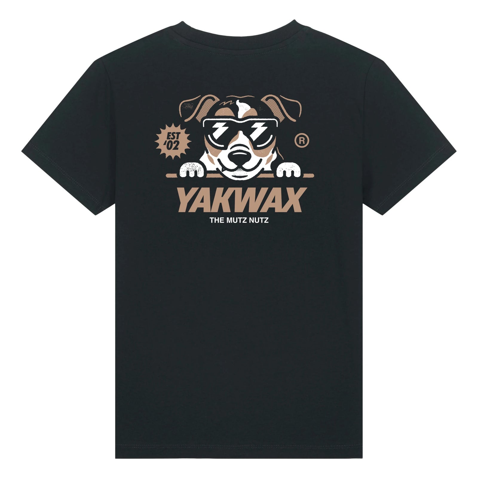 Yakwax Jack Russell Kids T-Shirt - Black - Boys Surf Brand T-Shirt by Yakwax