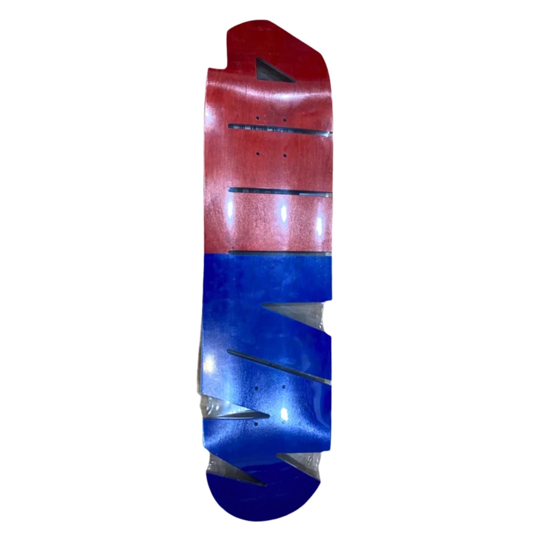 411 8&quot; Cut Out EX7 Deck - Red/Blue - Skateboard Deck by 411 8.0 inch
