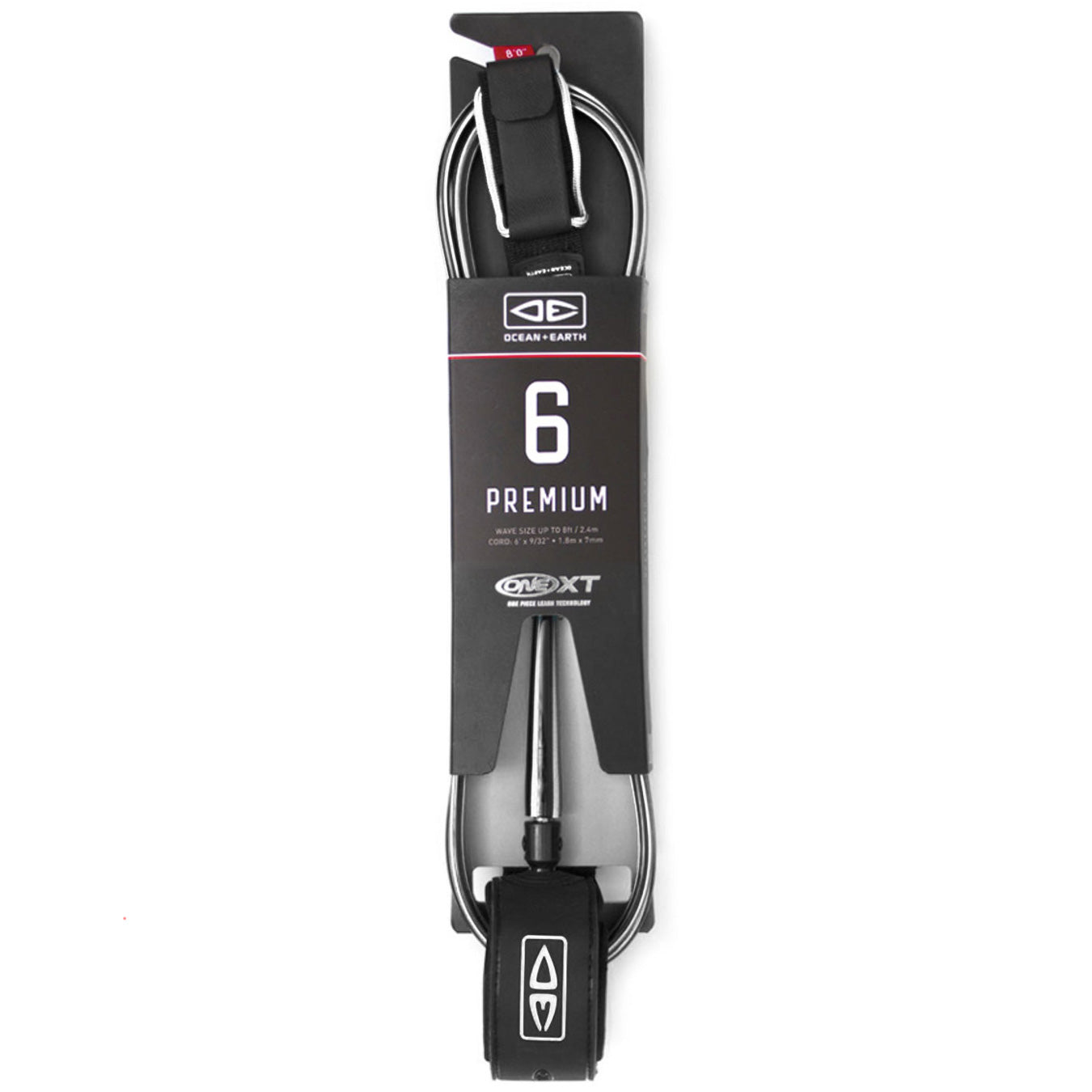 Ocean and Earth 6ft Premium XT Leash - 6ft Surfboard Leash by Ocean and Earth 6ft / White