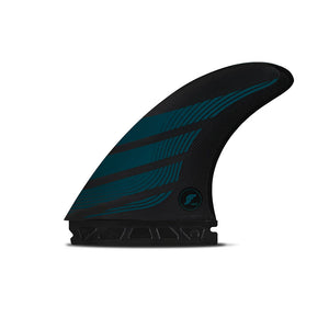 Futures AM2 Alpha Thruster Surfboard Fins - Carbon/Teal Blue - Futures Fins by Futures Large Fins