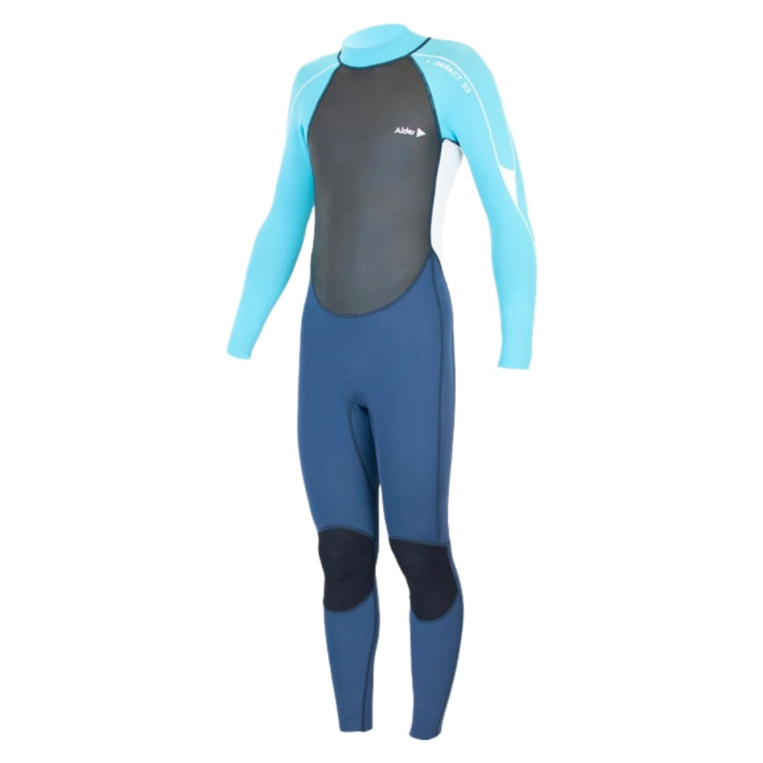 Alder 3/2mm Girls Impact Full Wetsuit - Cyan - Kids Shorty/Spring Wetsuit by Alder
