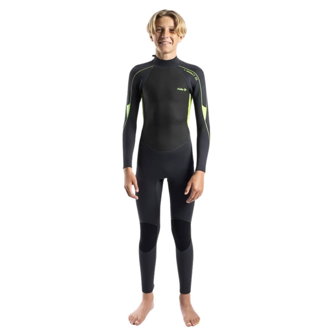 Alder 3/2mm Junior Impact Kids Full Wetsuit - Green - Kids Full Length Wetsuit by Alder