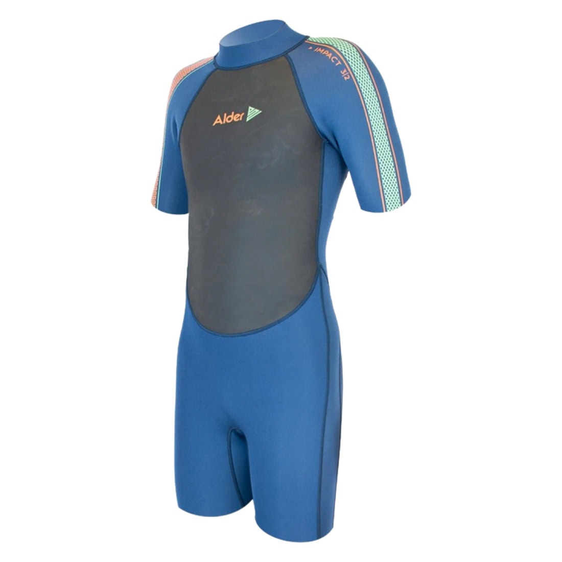 Alder 3/2mm Kids Impact Shorti Wetsuit - Blue - Kids Shorty/Spring Wetsuit by Alder 12 (kids)
