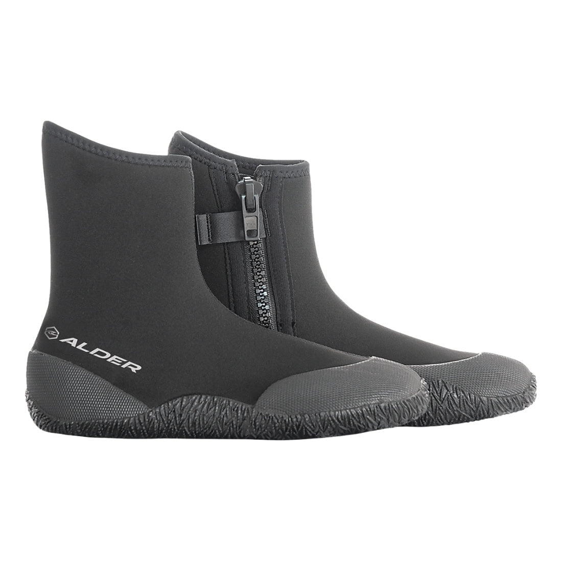Alder 5mm Edge Zip Wetsuit Boot - Black - Round Toe Wetsuit Boots by Alder