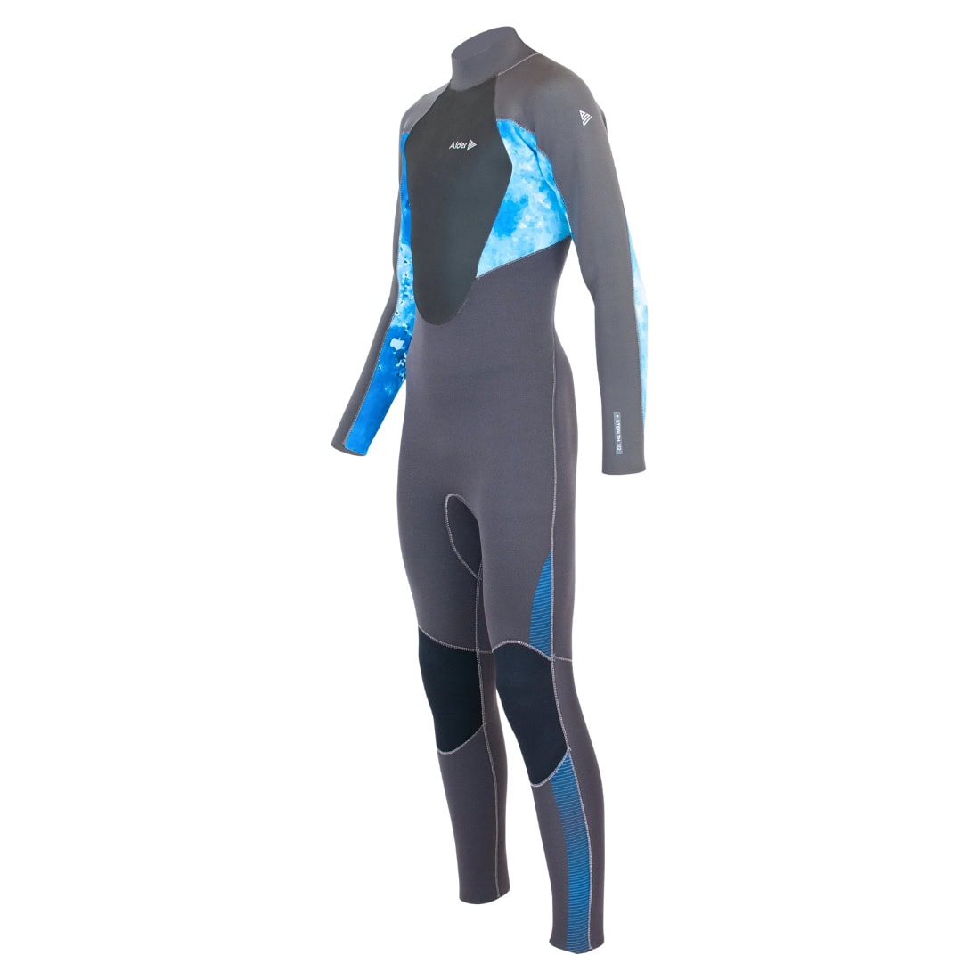 Alder Kids 3/2mm Stealth Junior Wetsuit - Jet - Kids Full Length Wetsuit by Alder 4 (kids)