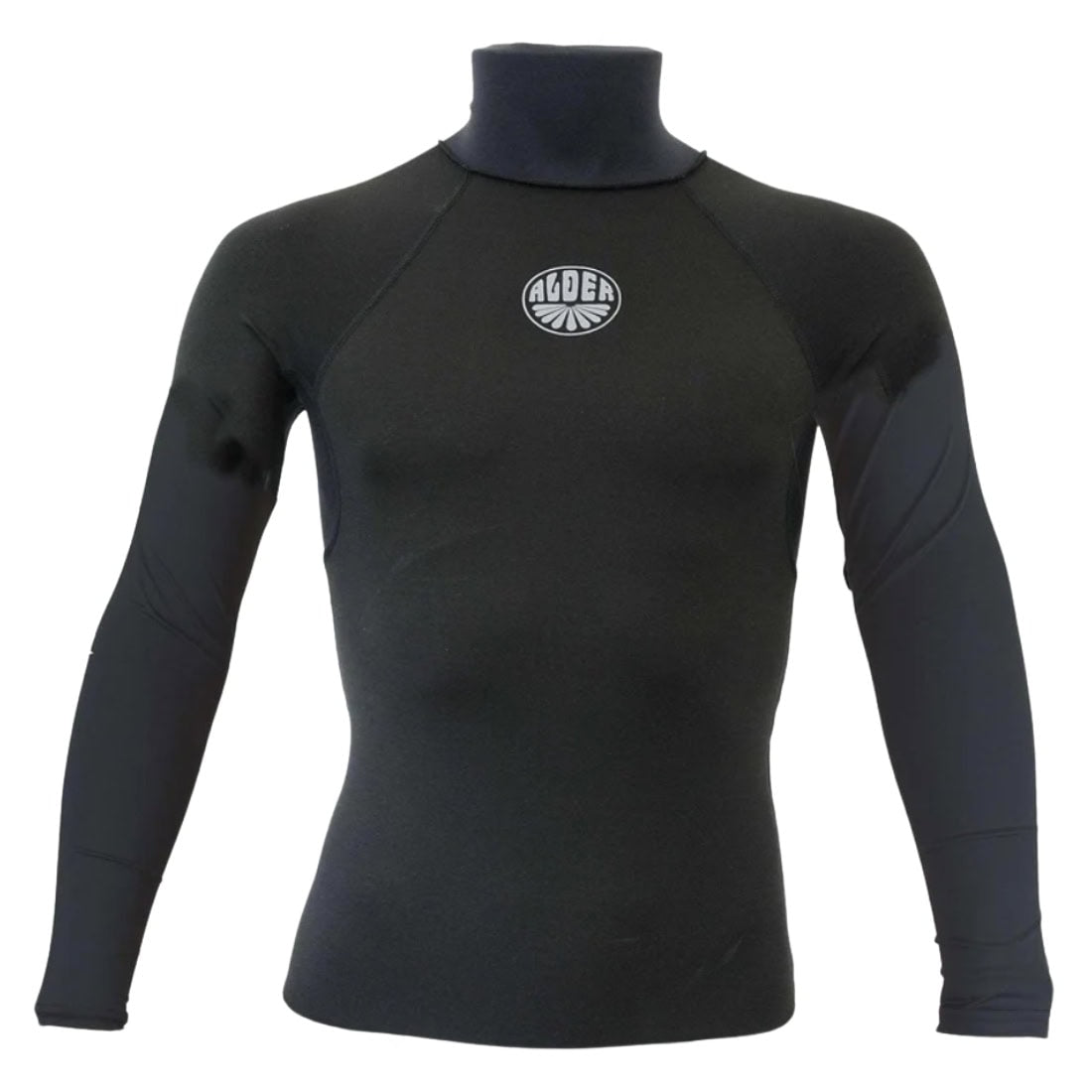 Alder Mens Spirit Poly Thermal Longsleeve Rash Vest - Black - Mens Thermal Rash Vest by Alder