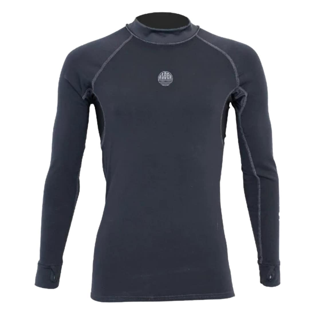 Alder Womens Poly Insulated Thermal Longsleeve Rash Vest - Black - Womens Thermal Rash Vest by Alder