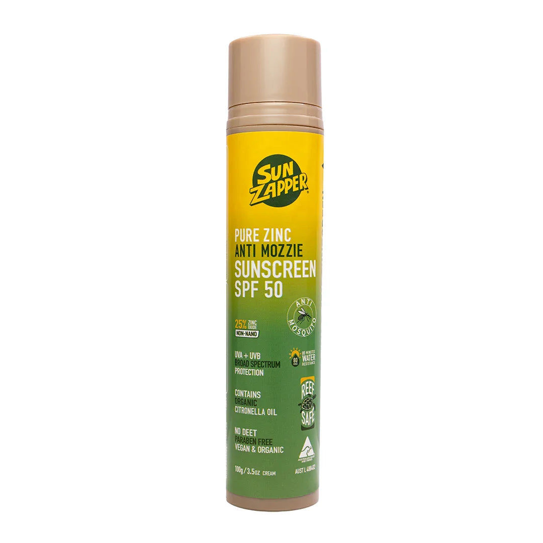 Sun Zapper Pure Zinc Anti Mozzie Sunscreen SPF50 Pump Bottle - Sunscreen by Sun Zapper 100g