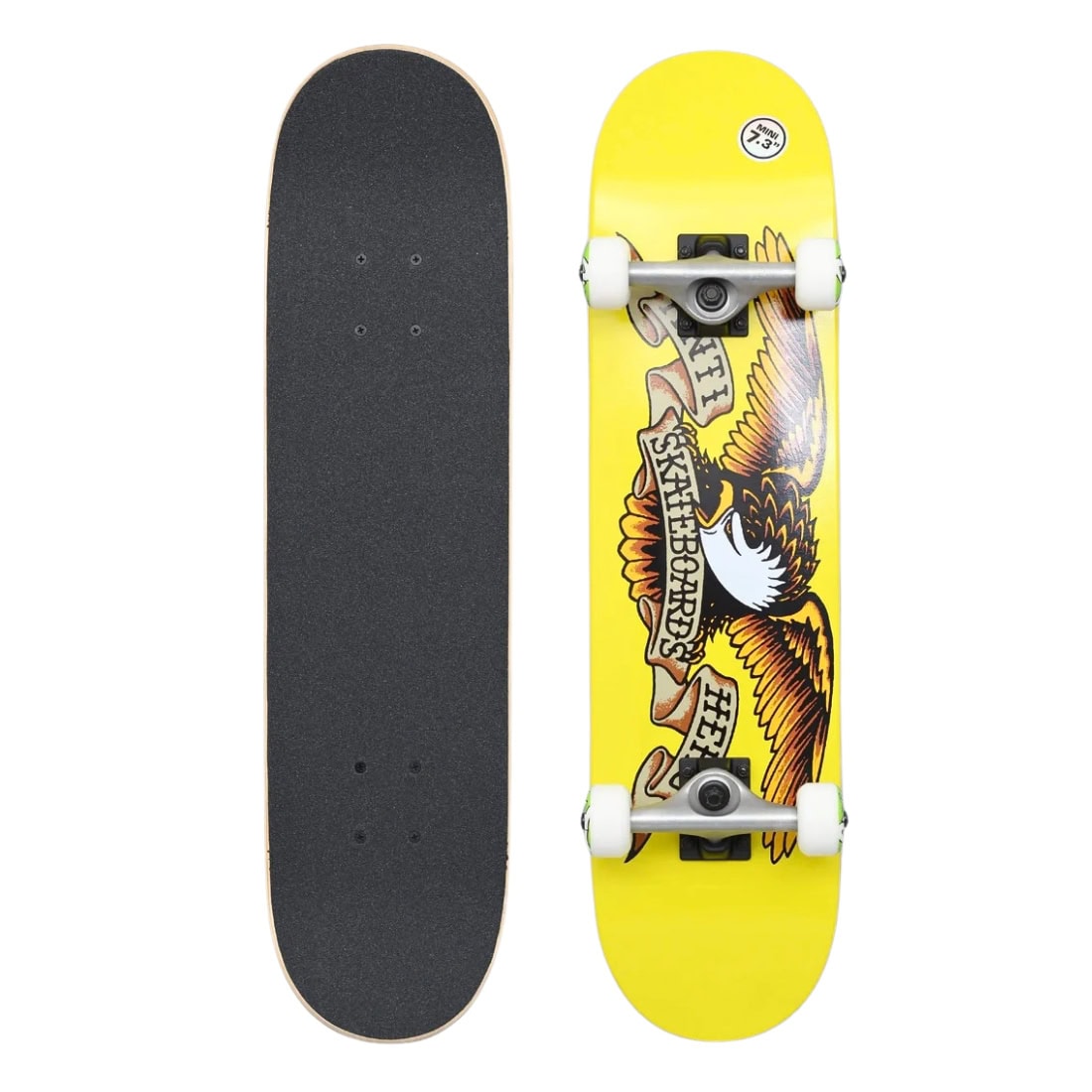 Anti Hero 7.3" Classic Eagle Mini Complete - Yellow - Complete Skateboard by Anti Hero 7.3 inch (mini)