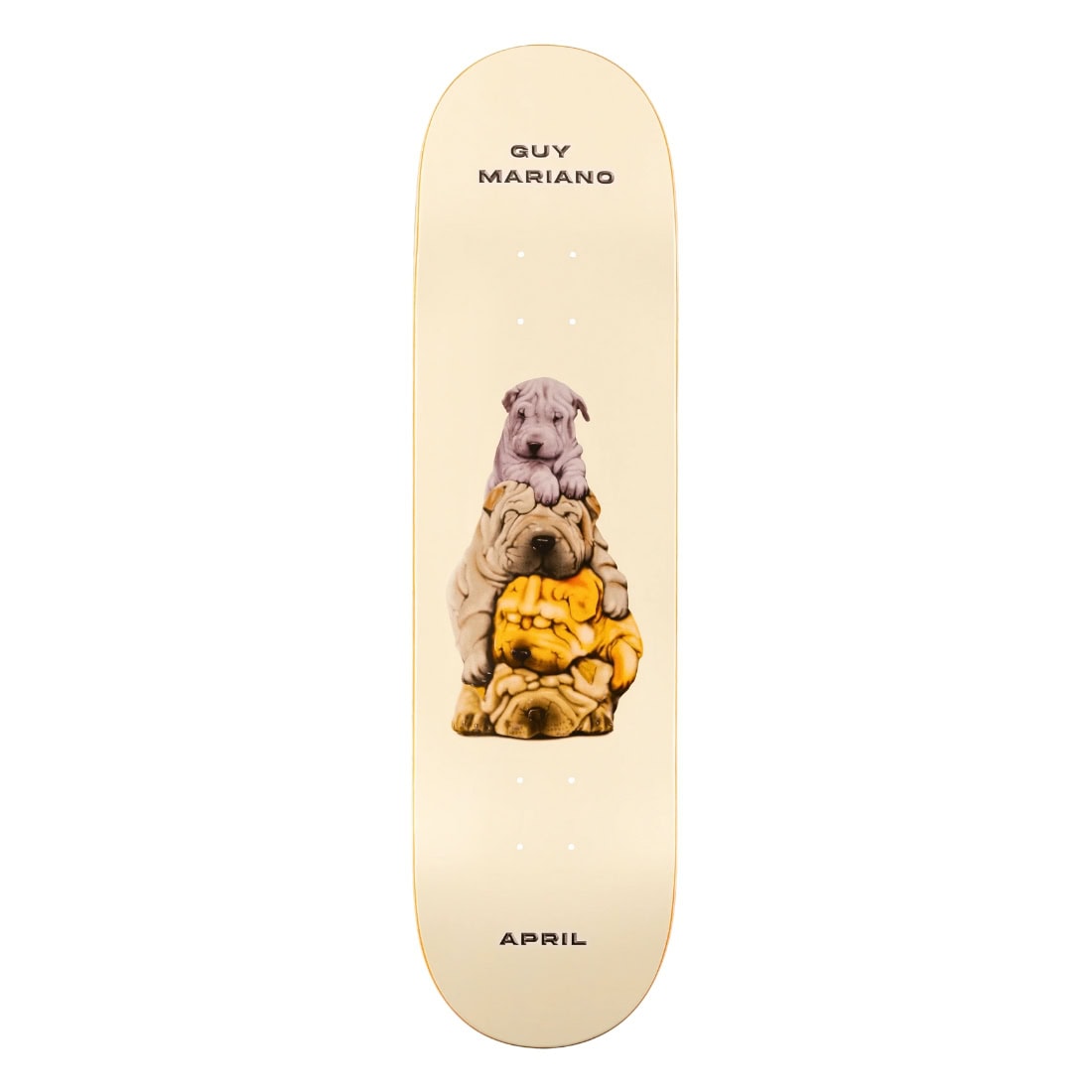 April 8.0" Guy Mariano The Dogs Deck - Cream - Skateboard Deck by April 8.0 inch