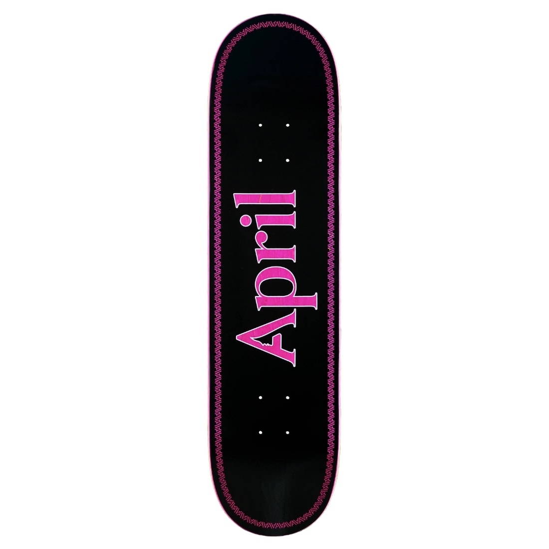 April 8.0&quot; OG Logo Helix Skate Deck - Pink/Black - Skateboard Deck by April 8.0 inch