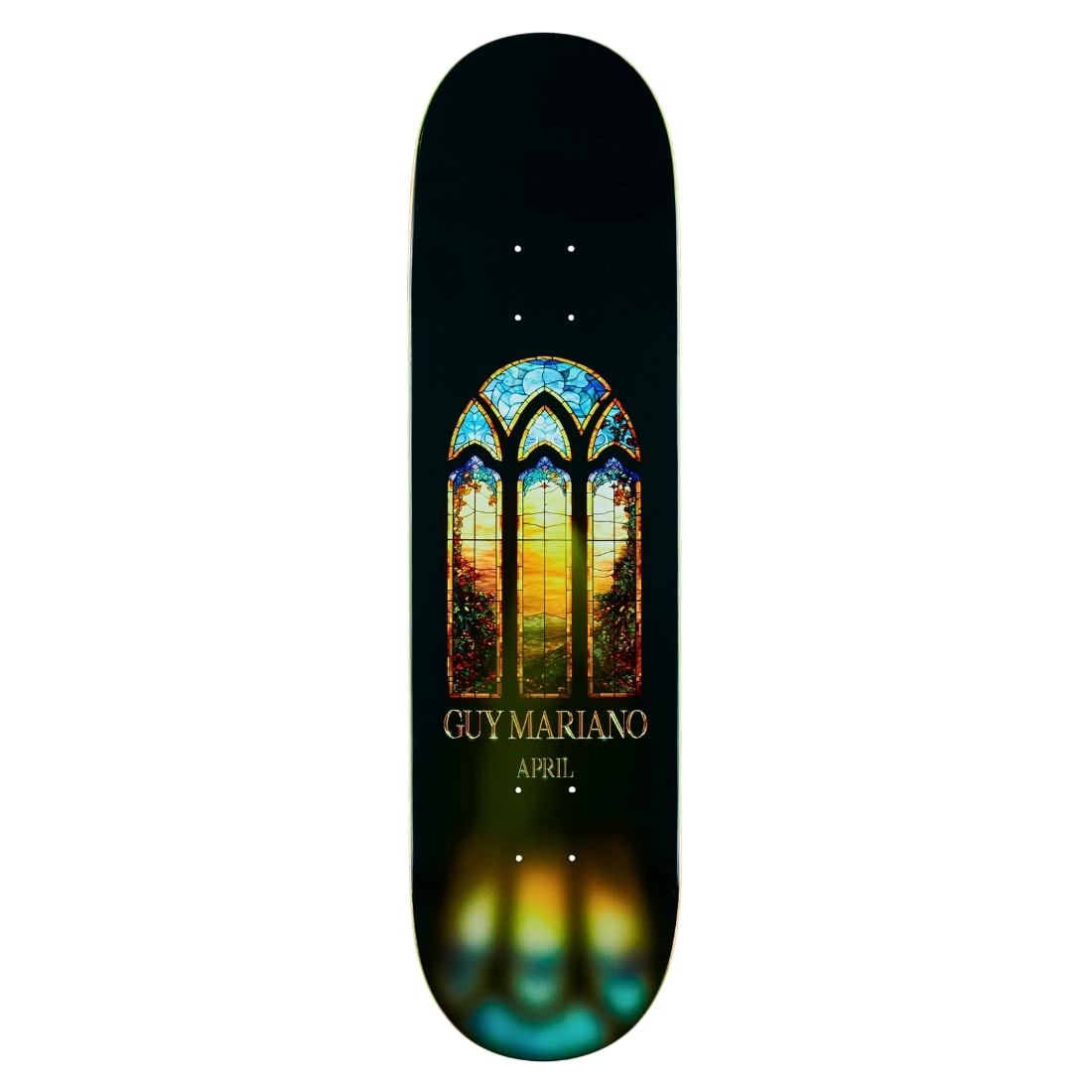 April 8.38&quot; Guy Mariano Stained Glass Skate Deck - Black