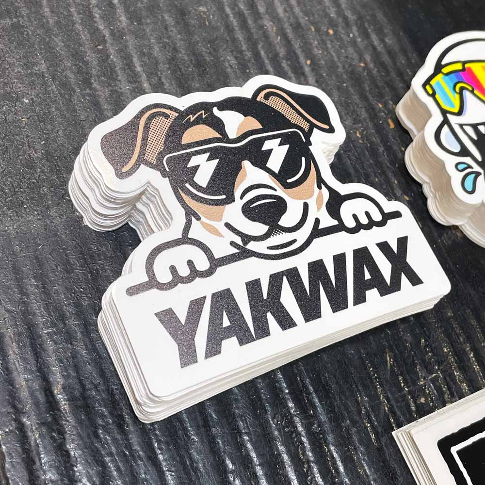 Yakwax Jack Russell Sticker 85mm x 72mm - Gifts for Skateboarders by Yakwax