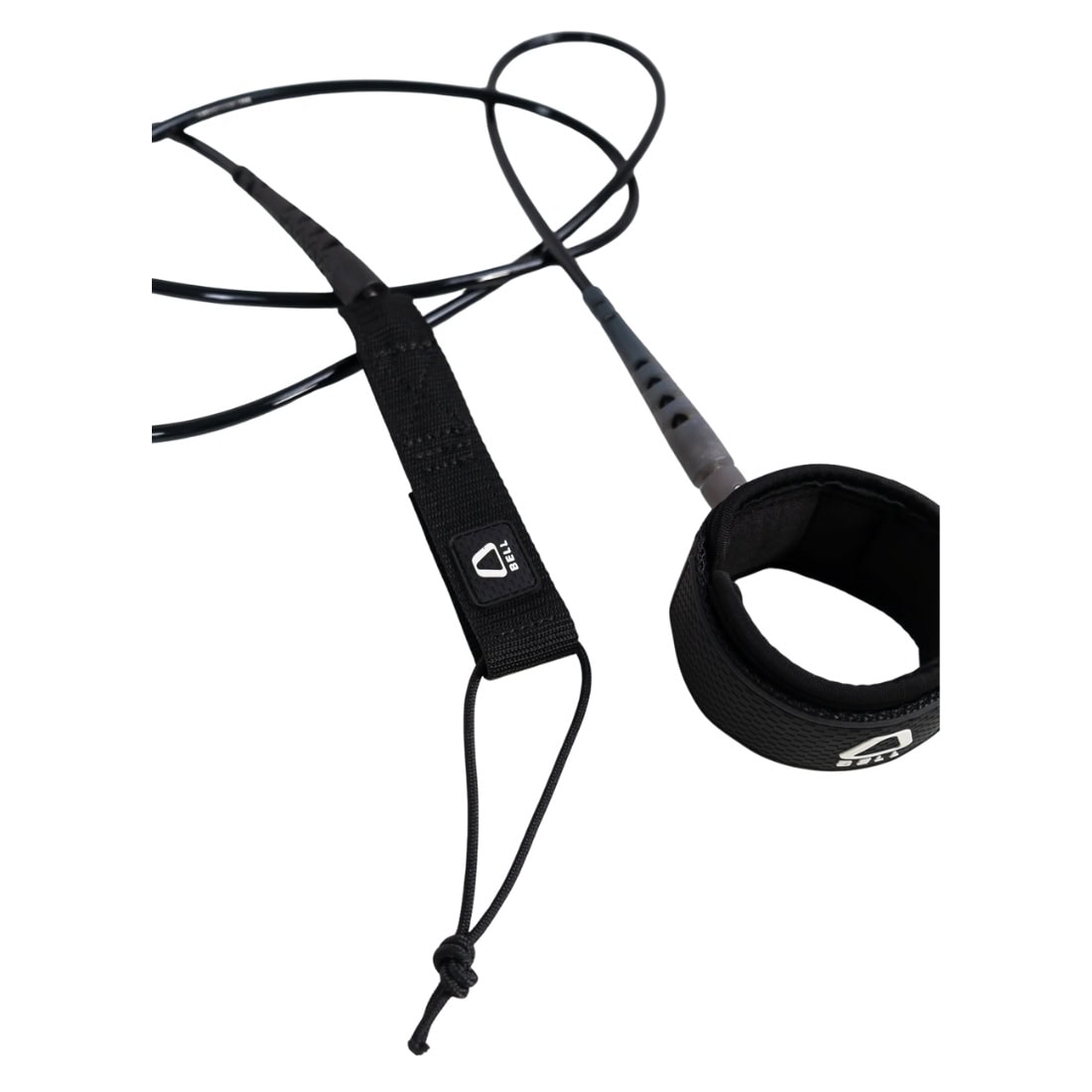 Bell 6ft Session 6mm Surfboard Leash - Black - 6ft Surfboard Leash by Bell 6ft