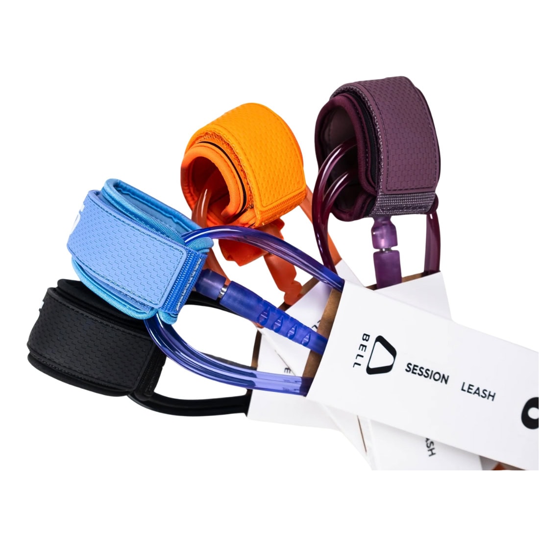 Bell 6ft Session 6mm Surfboard Leash - Black - 6ft Surfboard Leash by Bell 6ft