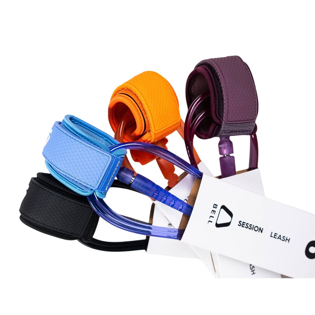 Bell 6ft Session 6mm Surfboard Leash - Purple - 6ft Surfboard Leash by Bell 6ft