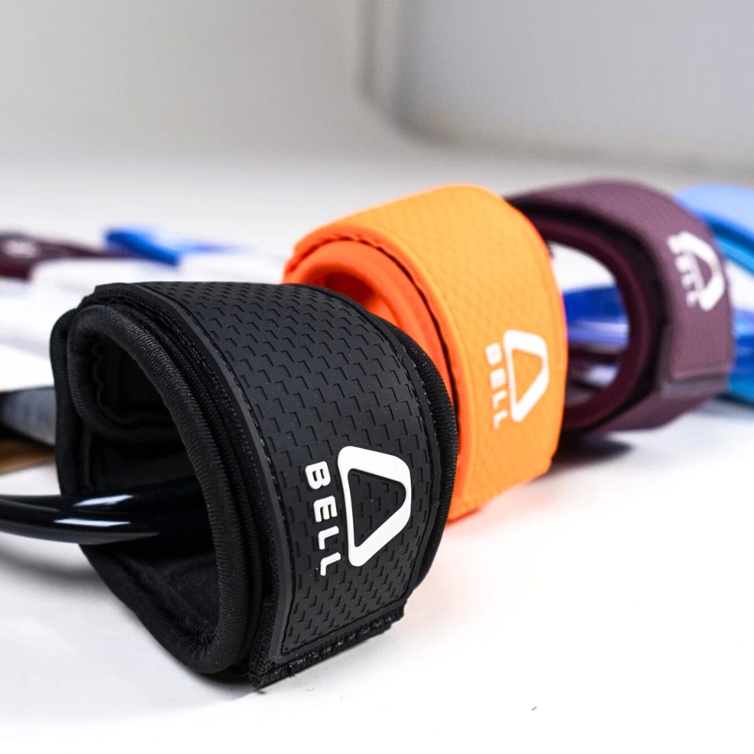 Bell 6ft Session 6mm Surfboard Leash - Salmon - 6ft Surfboard Leash by Bell 6ft