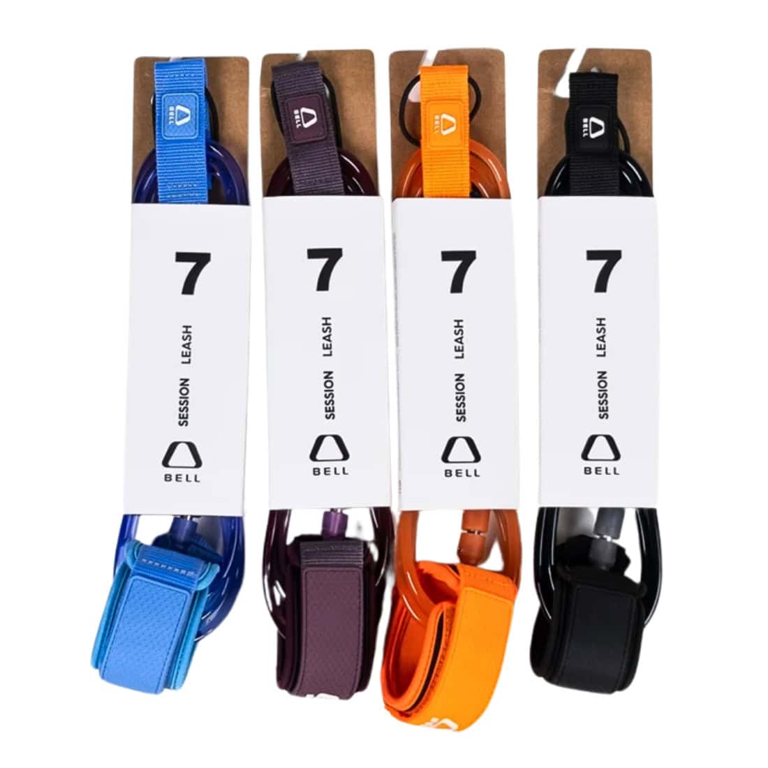 Bell 7ft Session 7mm Surfboard Leash - Purple - 7ft Surfboard Leash by Bell 7ft
