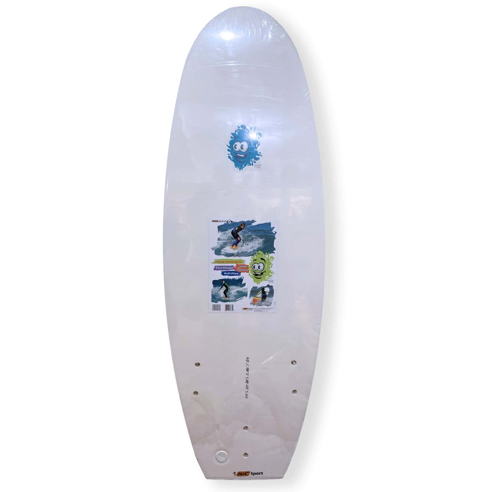 Bic Paint 4'11 Magnum Softop Surfboard - Aztec - Softboard by Bic 4ft 11in