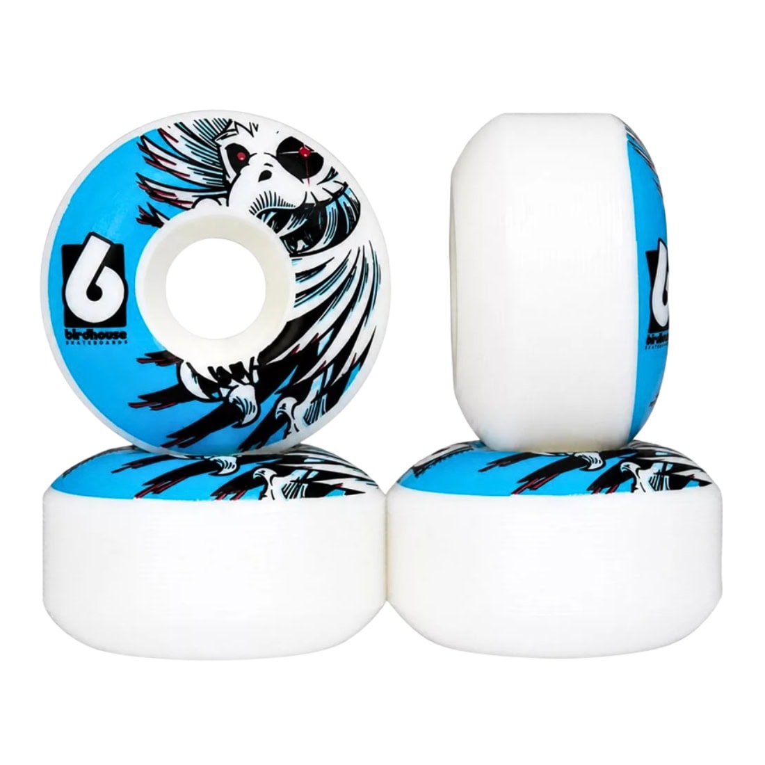 Birdhouse 52mm Hawk Spiral Wheels - White - Skateboard Wheels by Birdhouse 52mm